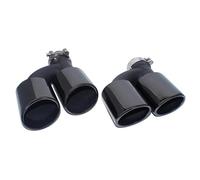 Per A4 A5 A6 A7 Fino A S4 S5 S6 S7 Punta Del Silenziatore 60mm Ugello 2 Pz/set Dual Out Tubo Scarico Posteriore Per Auto In Acciaio Inossidabile(Black)