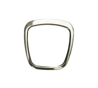 Per A4 A6 C6 A5 Q7 Q5 A3 8P S3 Stile Auto Copertura Logo Centrale Volante Adesivi Modanatura Interni Accessori Interior del coche(Silver)