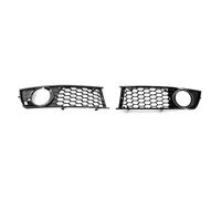 Per A4 B6 2002-2005 RS Set Di Griglie Anteriori Nere Lucide A Nido D'ape Griglie Superiori Inferiori E Centrali Con Coperture Per Fendinebbia Auto Griglia Anteriore(Fog lamp frame)
