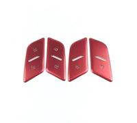 Per A4 B9 A5 2017-2021 Adesivi Per Pulsanti Di Sblocco Portiera Auto, Finiture In Lega Di Alluminio, Accessori Per Interni Auto, Decorazione Interni Accessori(Rosso)