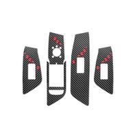 Per A4 B9 Per A5 2017-2024 Pannello Alzacristalli 4 Pezzi Adesivi Sportivi Accessori Per La Messa A Punto Degli Interni Dell'auto Interno(Carbon Leather LHD A)