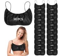 Per abbronzatura spray, fisioterapia, doccia, 50 pezzi da donna monouso spa top biancheria intima, reggiseni traspiranti confezionati singolarmente, reggiseni monouso in tessuto non tessuto