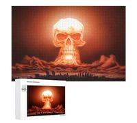 Per Adulti 1000 PCS Puzzle Skull Cloud Over Cityscape Puzzle Giochi Rilassanti Decorazione Perfetta Regali Unici Per Compleanno E Natale 1000 PCS