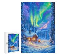 Per Adulti 1000 PCS Puzzle Winter Wonderland Cabin Puzzle Per Adulti Antistress Giocattoli Difficili Divertenti Attività A Casa 1000 PCS