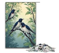 per adulti 1000 pezzi di puzzle di rondine che riposa per adulti Puzzle in legno difficile e impegnativo 1000 pezzi (75x50 cm)