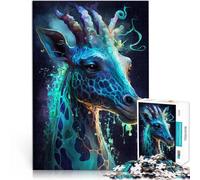 per adulti 1000 pezzi Giraffa alla moda Fatto di legno,Adatto a partire dai 14 anni Migliorare la memoria Giochi Giocattoli Regalo。misurare:50x75cm/19.68x29.52pollice