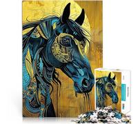 per adulti 1000 pezzi Pegaso iconico Fatto di legno，per 14+ Vacanze a casa: ammazzare il tempo Ottimi regali e giocattoli。misurare：50x75cm/19.68x29.52pollice