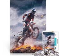 per adulti 1000 pezzi Pilota di motocross in azione Fatto di carta,Adatto a partire dai 14 anni Gioco educativo per famiglie Giochi Giocattoli Regalo。misurare:26x38cm/10.24 x 14.96pollice