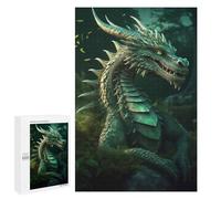 Per Adulti 1000 Pezzi Puzzle Green Emerald Dragon Puzzles Per Adulti Giocattolo Antistress Difficile Emerald Divertenti Attività Per La Casa 1000 PCS