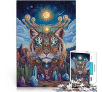 per adulti 1000 pezzi “Totem tigre fantasy” Fatto di carta,Adatto a partire dai 14 anni Gioco di famiglia per e Offerti come regali per tutta la famiglia。misurare:26x38cm/10.24 x 14.96pollice