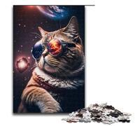 per adulti 1000 puzzle di The Cosmic Cat Mander in legno regali di Natale 75x50 cm