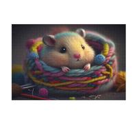 Per Adulti 1000 Puzzle Hamster Jigsaw Puzzles in Legno Divertenti Giochi (75×50cm)
