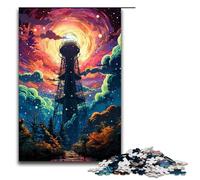 per adulti 1000 puzzle La psichedelia colorata dell'Osservatorio in legno regali di Natale 75x50 cm