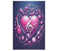 Per Adulti 1000 Puzzle Musical Note Jigsaw Puzzles in Legno Divertenti Giochi 78×53cm