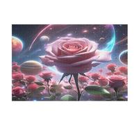 Per Adulti 1000 Puzzle Starry Sky Rose Jigsaw Puzzles in Legno Divertenti Giochi (75×50cm)