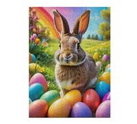 Per Adulti 1000pcs(52x38cm) Puzzle Easter Bunny with Colorful Eggs Puzzle Per Adulti Giochi Rilassanti Ma Divertenti E Spiritosi Regali Di Compleanno E Unici 1000pcs(52x38cm)