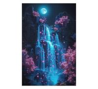 Per Adulti 1000pcs(75x50cm) Puzzle Enchanted Waterfall Moonlit Night Puzzle Per Adulti Giochi Per Famiglie Regali Per Donne Regali Unici Per Compleanno E Natale 1000pcs(75x50cm)