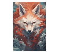 Per Adulti 1000pcs(75x50cm) Puzzle Japanese Fox Art Red Fire Puzzle Per Adulti Gioco Pratico Un'opera D'arte Regali Unici Per Compleanno E Natale 1000pcs(75x50cm)