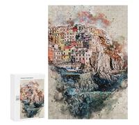 Per Adulti 300 PCS Puzzle Cinque Terre in Manarola Puzzle Giochi Rilassanti Decorazione Perfetta Regali Unici Per Compleanno E Natale 300 PCS