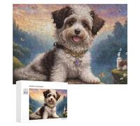 Per Adulti 300 PCS Puzzle Magical Forest Adventure with Cute Dog Puzzle Giochi Rilassanti Decorazione Perfetta Regali Unici Per Compleanno E Natale 300 PCS