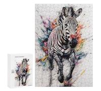 Per Adulti 300 PCS Puzzle Zebra Abstract Watercolor Puzzle Giochi Rilassanti Decorazione Perfetta Regali Unici Per Compleanno E Natale 300 PCS