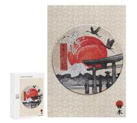 Per Adulti 300 Puzzle Torii Gate Red Sun Puzzles Per Adulti Giocattolo AntiStress Difficile Sofisticato Attività Divertenti Per La Casa 300 PCS