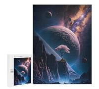 Per Adulti 500 PCS Puzzle Alien Planet with Pink Tree Puzzle Per Adulti Antistress Giocattoli Difficili Divertenti Attività A Casa 500 PCS