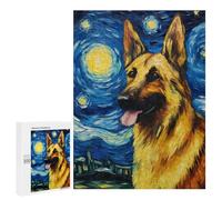 Per Adulti 500 PCS Puzzle German Shepherd Night Puzzle Per Adulti Antistress Giocattoli Difficili Divertenti Attività A Casa 500 PCS