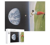 Per Adulti 500 PCS Puzzle Golfing in Space Earth View Puzzle Giochi Rilassanti Decorazione Perfetta Regali Unici Per Compleanno E Natale 500 PCS