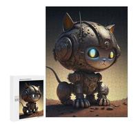 Per Adulti 500 PCS Puzzle Steampunk Cat Robot-2 Puzzle Giochi Rilassanti Decorazione Perfetta Regali Unici Per Compleanno E Natale 500 PCS