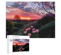 Per Adulti 500 PCS Puzzle Sunset Garden Serenity Puzzle Giochi Rilassanti Decorazione Perfetta Regali Unici Per Compleanno E Natale 500 PCS