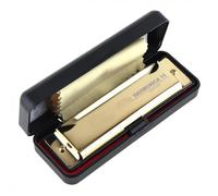 Per Adulti armonica 10 Fori 20 ToneC Oro Opaco/Nero Armonica Blues Arpa Armonica A Bocca Strumento Musicale In Acciaio Inossidabile Per Principianti(Gold)