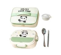 Per adulti - Contenitore in acciaio con utensili, a prova di microonde, senza copertura, contenitore per pasti con borsa per il trasporto per gli attori del debito in età prescolare | Medio