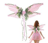 per Adulti | Di Farfalla Adulti Con Decorazione Di Fiori E Foglie 3D - Accessorio Di Costume Per Ragazze E Donne In Foto Scenari E Feste