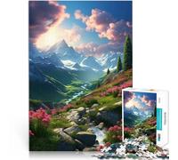 per adulti Puzzle educativo da 2000 pezzi Montagne - Blossom Peaks Fatto di carta,per e da 14 anni in su Gioco di decorazione della casa Adatto per la decorazione del desktop。misurare:70x100cm