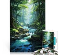 per adultiPuzzle da 1000 pezzi “ Arte del paesaggio fluviale” Fatto di legno,per età pari o superiore a 14 anni Opera d'arte Regalo per i compleanni。misurare:50x75cm/19.68x29.52pollice