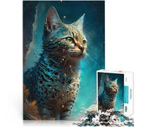 per adultiPuzzle da 1000 pezzi Gatto Bengala Incantevole Fatto di cartone Adatto a partire dai 14 anni Giocare con i giocattoli perché è ideale come regalo per tutta la famiglia misurare:26x38cm