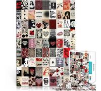 per adultiPuzzle da 1000 pezzi Poster di mosaico di arte retrò Fatto di cartone Adatto a partire dai 14 anni Gioco antistress per famiglie, sfida difficile Idee regalo misurare:26x38cm