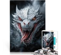 per adultiPuzzle da 1000 pezzi Ruggito del drago del gelo Fatto di carta，per 14+ Regali per la decorazione della casa Ottimi regali e giocattoli。misurare：38x52cm/14.96x20.47pollice