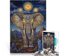 per adultiPuzzle da 1000 pezzi Totem elefante Fatto di carta，Adatto a partire dai 14 anni Sollievo dallo stress Regalo per i compleanni。misurare：38x52cm/14.96x20.47pollice