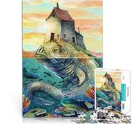 per adultiPuzzle da 2000 pezzi Mostro sotto l'isola Fatto di cartone Adatto a partire dai 14 anni Difficile da completare ma divertente e umoristico Grande regalo misurare：70x100cm