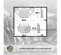 PER AEON COBRA 220 DAL 2006 AL 2011 COPPIA PASTIGLIE FRENO POSTERIORI BRAKING SE