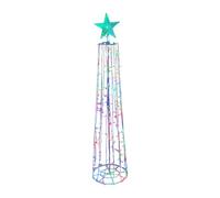 per albero di Natale a forma di cono - Decorazione in metallo e LED | Spettacolo di luce colorata impermeabile da 120 a 240 cm | Ideale per portico, giardino, terrazzo, decorazione N