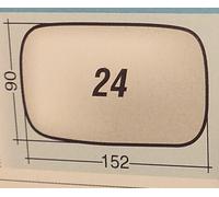 Per Alfa 33 dal 1990> Vetro Dx Azzurrato Piano per Specchietto Retrovisore