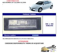 Per Alfa Romeo 147 dal 10/2000-10/2004 Fanale Targa Posteriore Dx=Sx