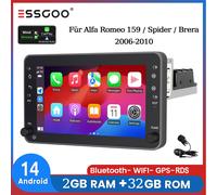 Per Alfa Romeo 159 Spider Brera Android 14 Autoradio 7" 2+32G Carplay GPS RDS BT