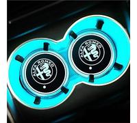 per Alfa Romeo Giulia Stelvio Auto Universale Portabicchieri 7 Colori Luminescente LED Luce Luci Interno Atmosfera Tappetino Sottobicchieri