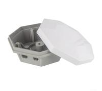 Per alloggiamento gnss IP67, resistente alle intemperie, materiale ASA STA | Materiale ASA, grigio, 151 x 151 x 52 mm, resistente alle intemperie per un uso esterno duraturo