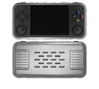 Per ANBERNIC RG35XX H Custodia Protettiva in TPU Trasparente Antigraffio, Antiscivolo e Rinfrescante, Console di Gioco per RG35XX H, Custodia Morbida, Portatile e Compatta. (Nero trasparente)