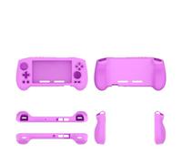 Per ANBERNIC RG556, Custodia protettiva in silicone per RG556 Gaming Console Protezione da Goccia Accessori Semplici Colore Solido (Viola)
